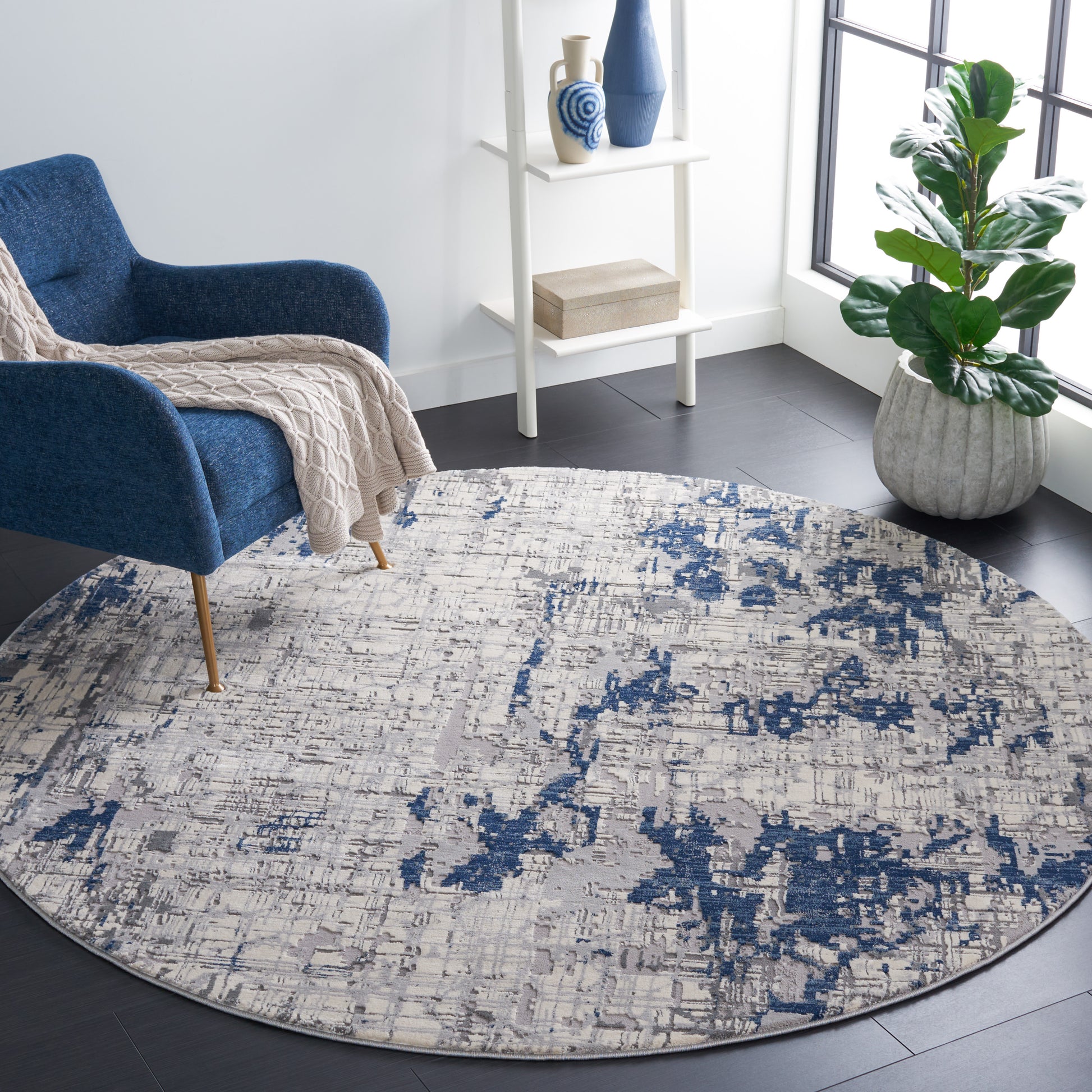 Safavieh Meadow Mdw178A Ivory Grey/Blue Area Rug