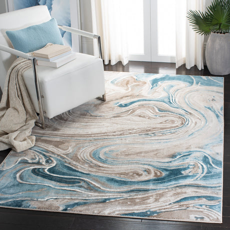Safavieh Meadow Mdw553B Beige/Blue Rug.