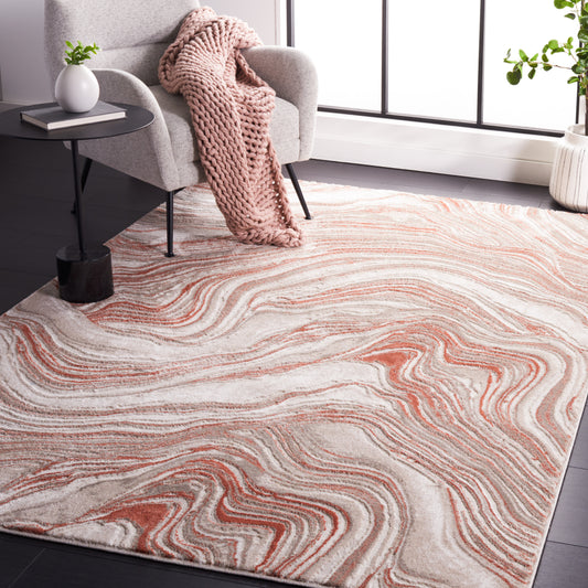 Safavieh Meadow Mdw564P Rust/Ivory Area Rug