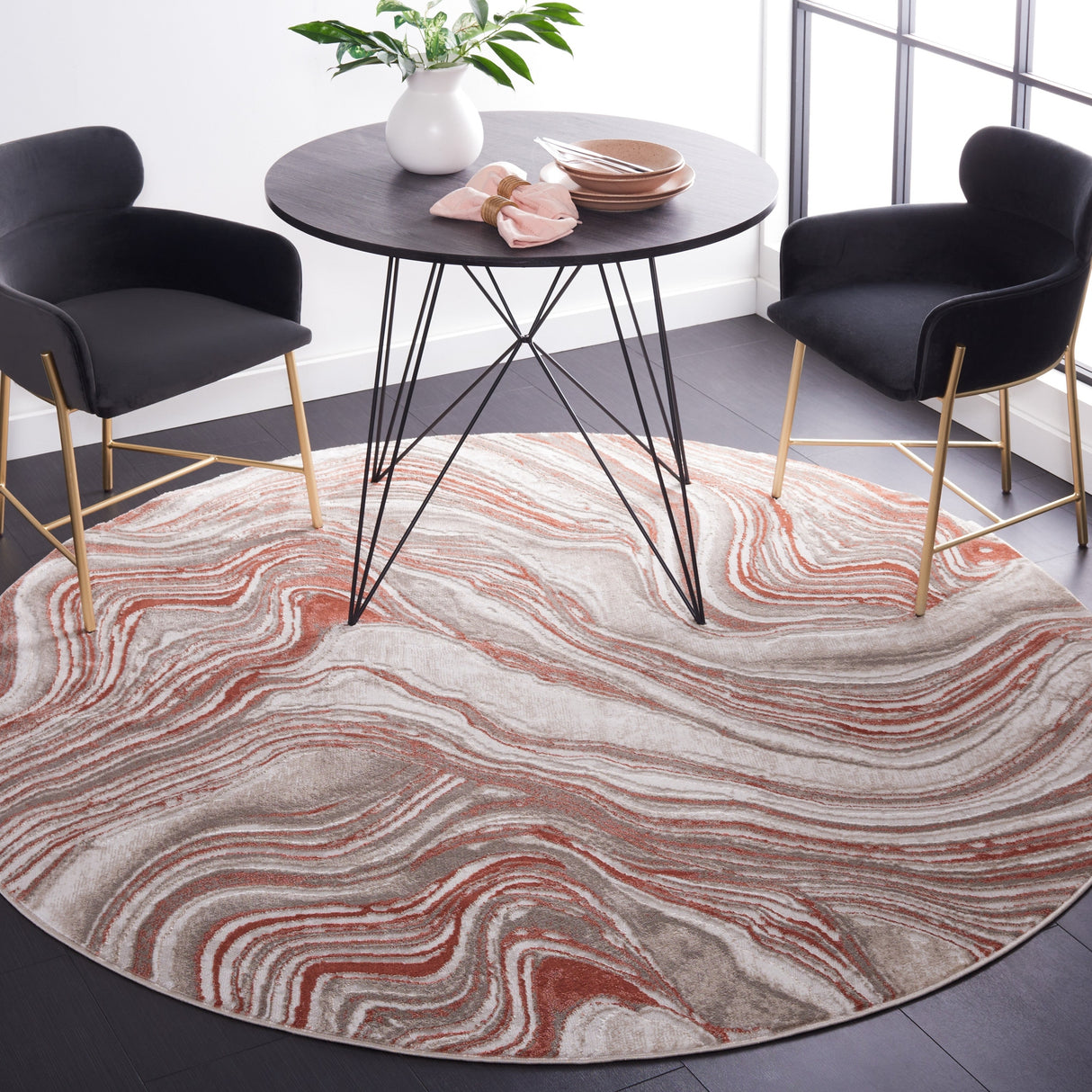 Safavieh Meadow Mdw564P Rust/Ivory Rug.