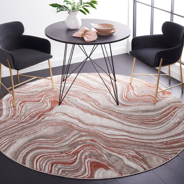 Safavieh Meadow Mdw564P Rust/Ivory Rug.