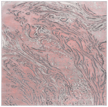 Safavieh Meadow Mdw568G Light Grey/Pink Rug.