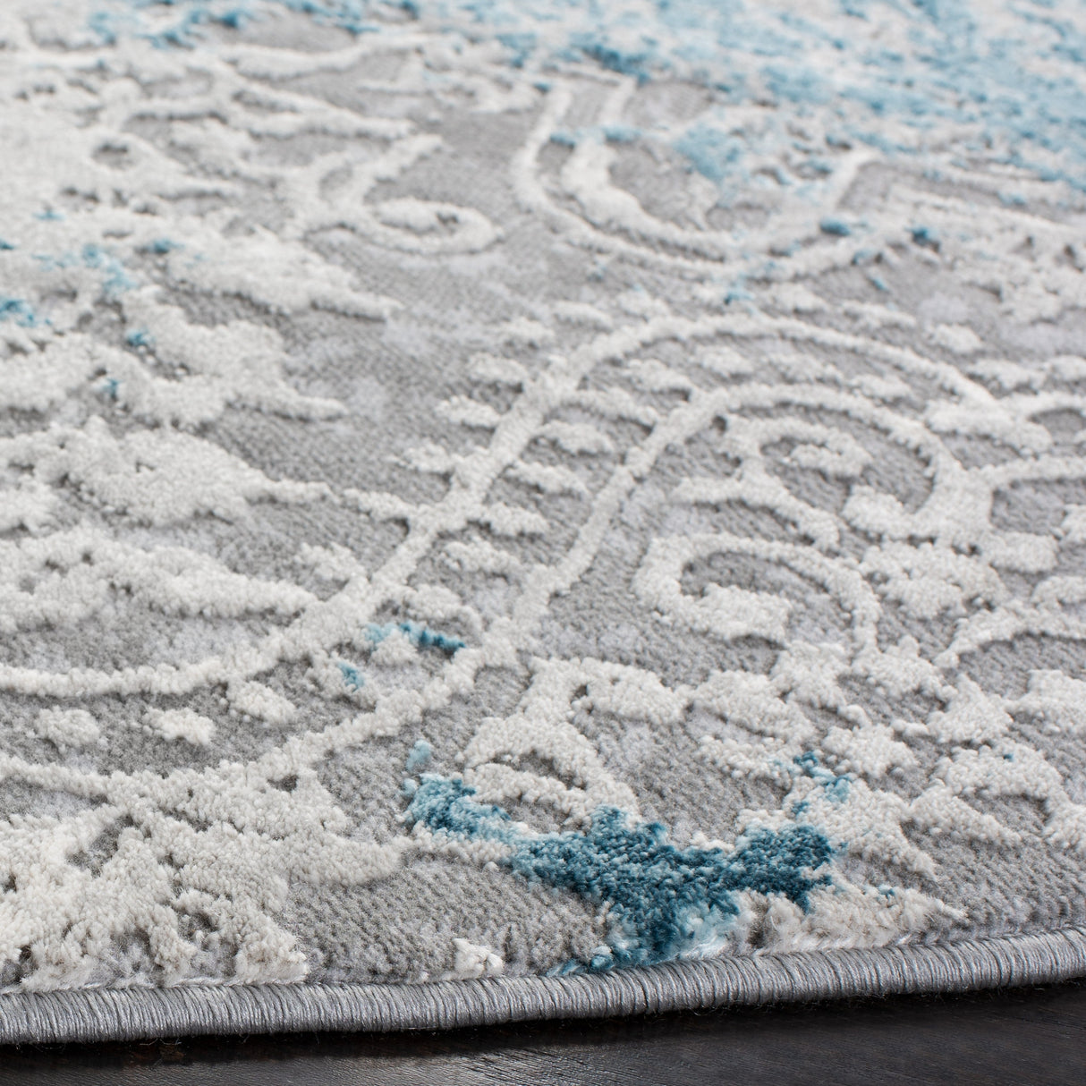 Safavieh Meadow Mdw573F Light Grey/Blue Rug.