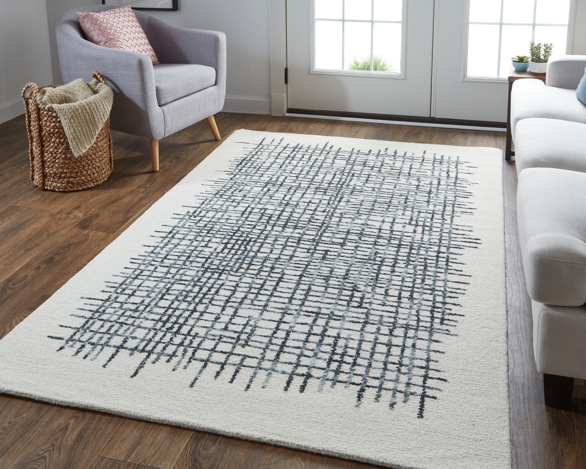 Feizy Maddox 8630F Ivory/Gray Area Rug