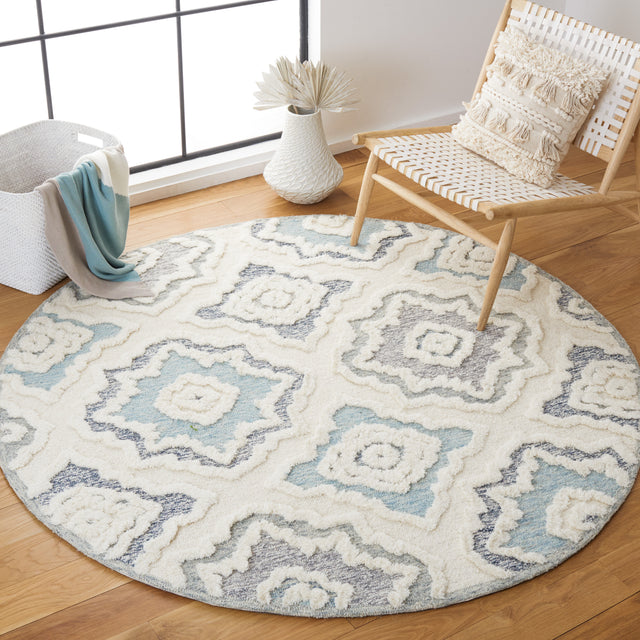 Safavieh Metro Met111A Ivory/Light Blue Rugs.