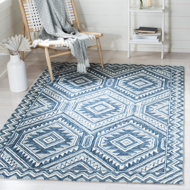 Safavieh Metro Met122M Blue/Ivory Area Rug