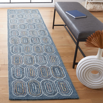 Safavieh Metro Met124M Blue/Yellow Area Rug