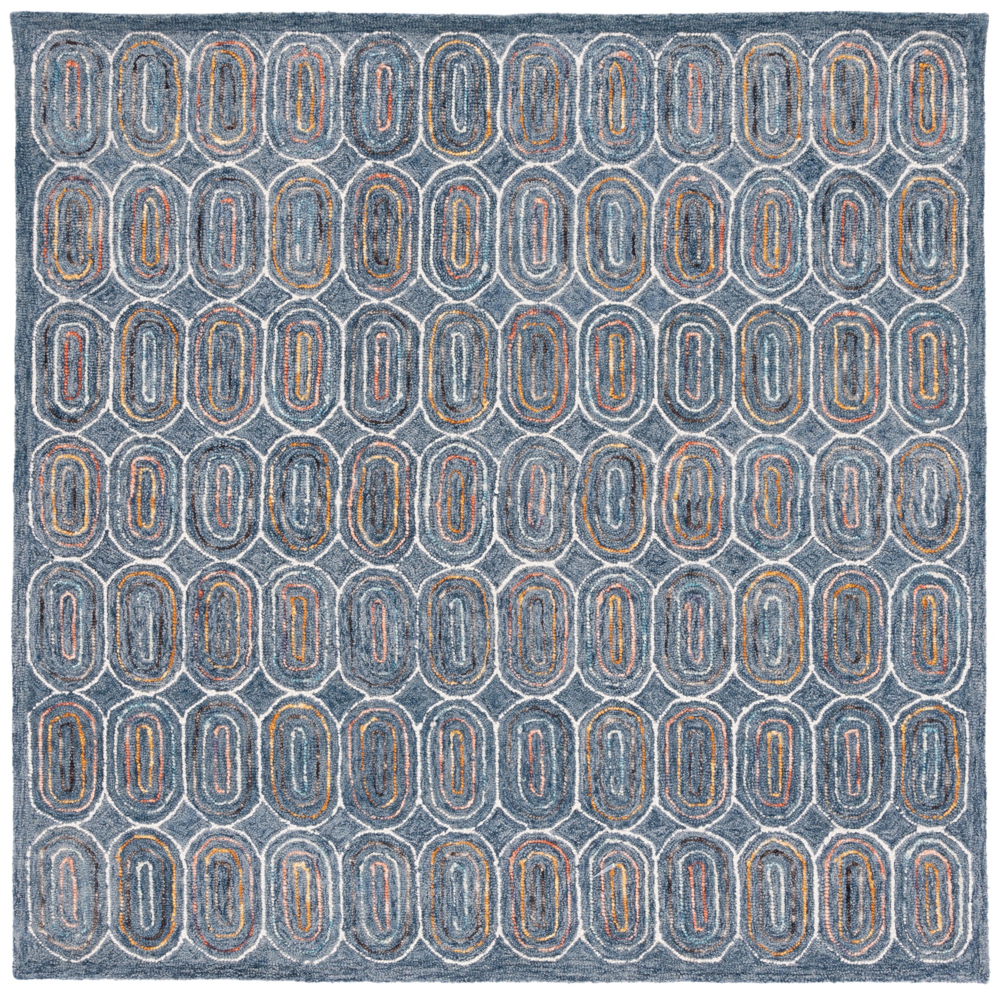 Safavieh Metro Met124M Blue/Yellow Area Rug