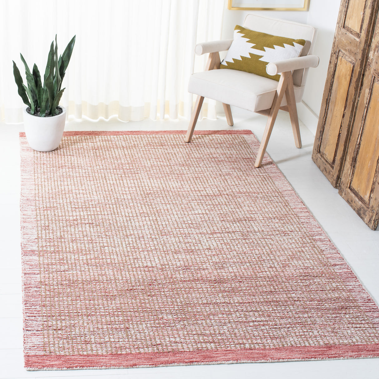 Safavieh Metro Met151Q Ivory/Red Rugs.