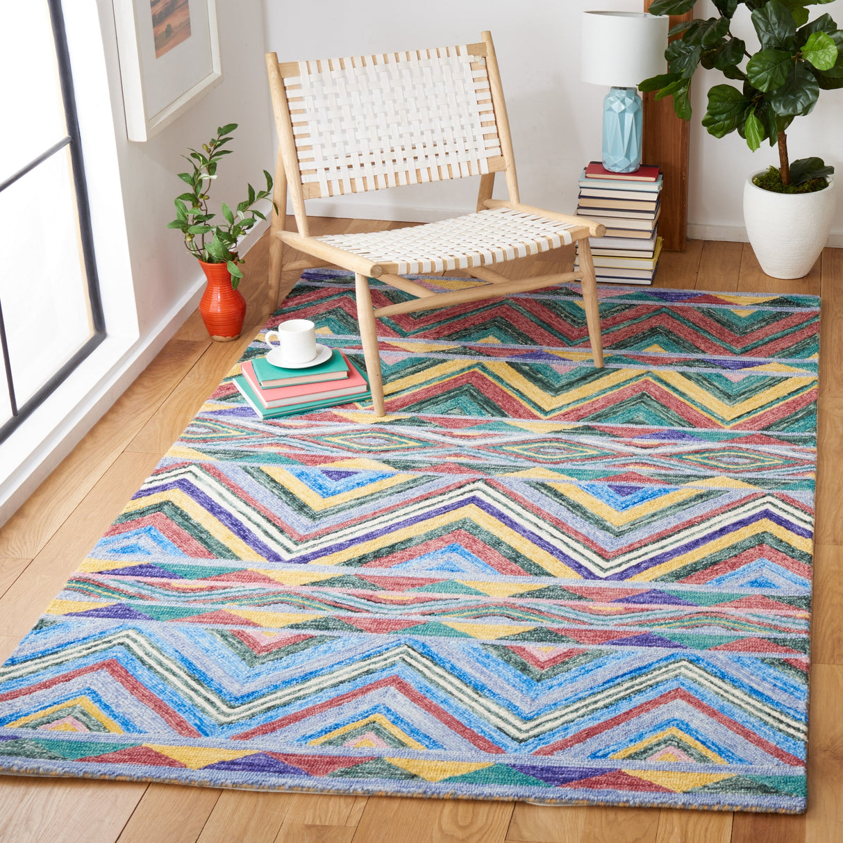 Safavieh Metro Met251Q Red/Blue Rug.