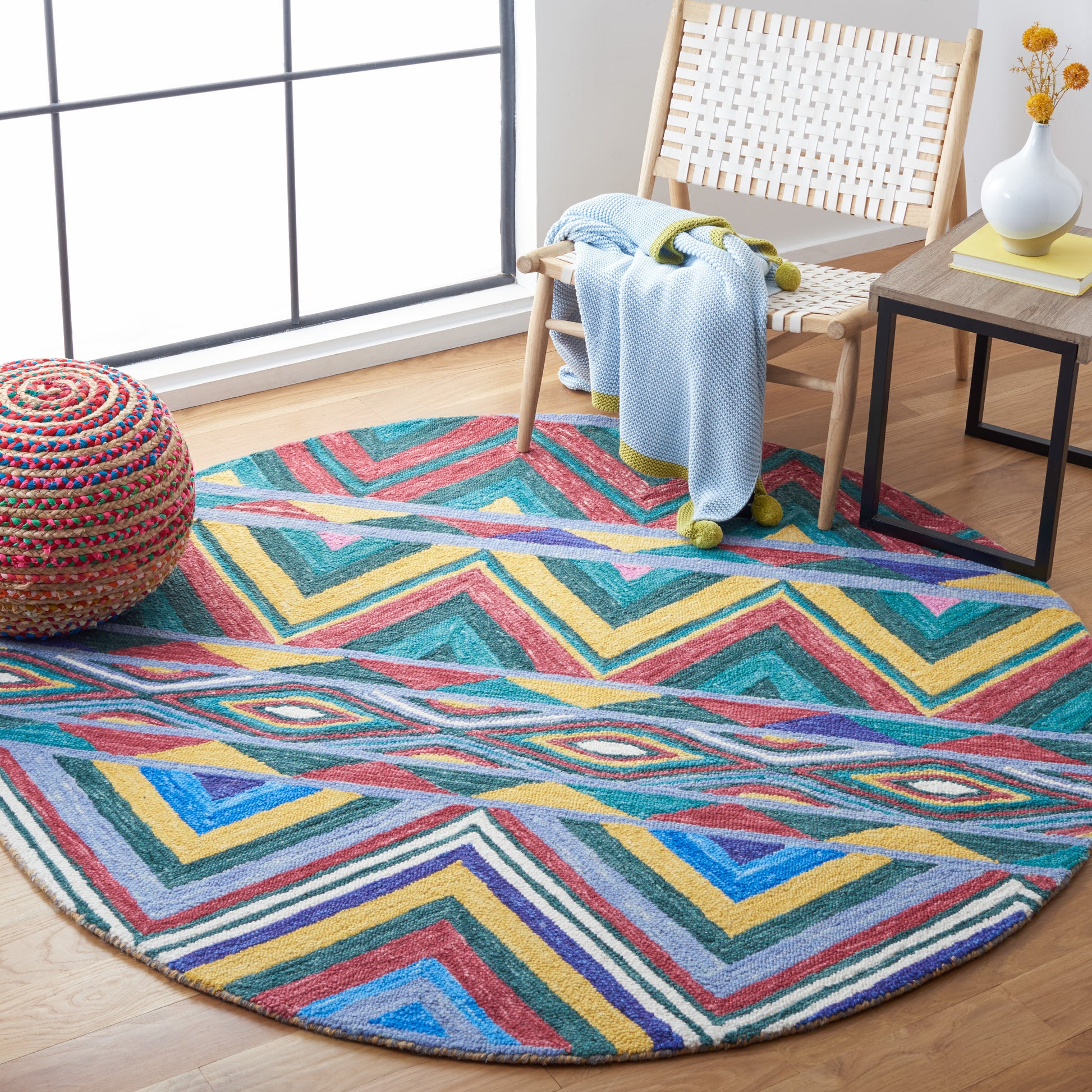 Safavieh Metro Met251Q Red/Blue Area Rug