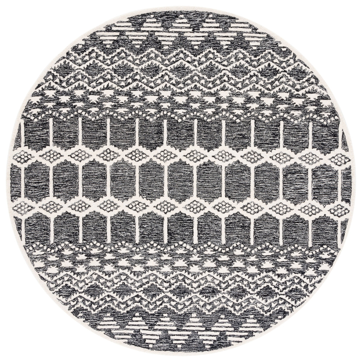 Safavieh Metro Met253Z Black/Ivory Rug.