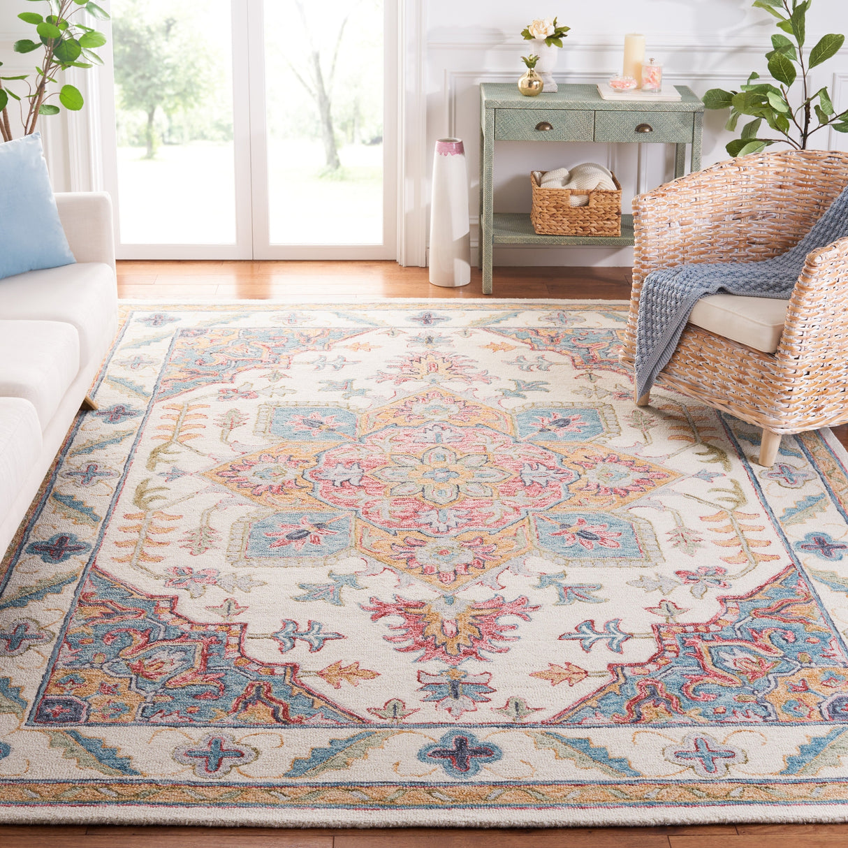 Safavieh Metro Met352A Ivory/Rust Rug.