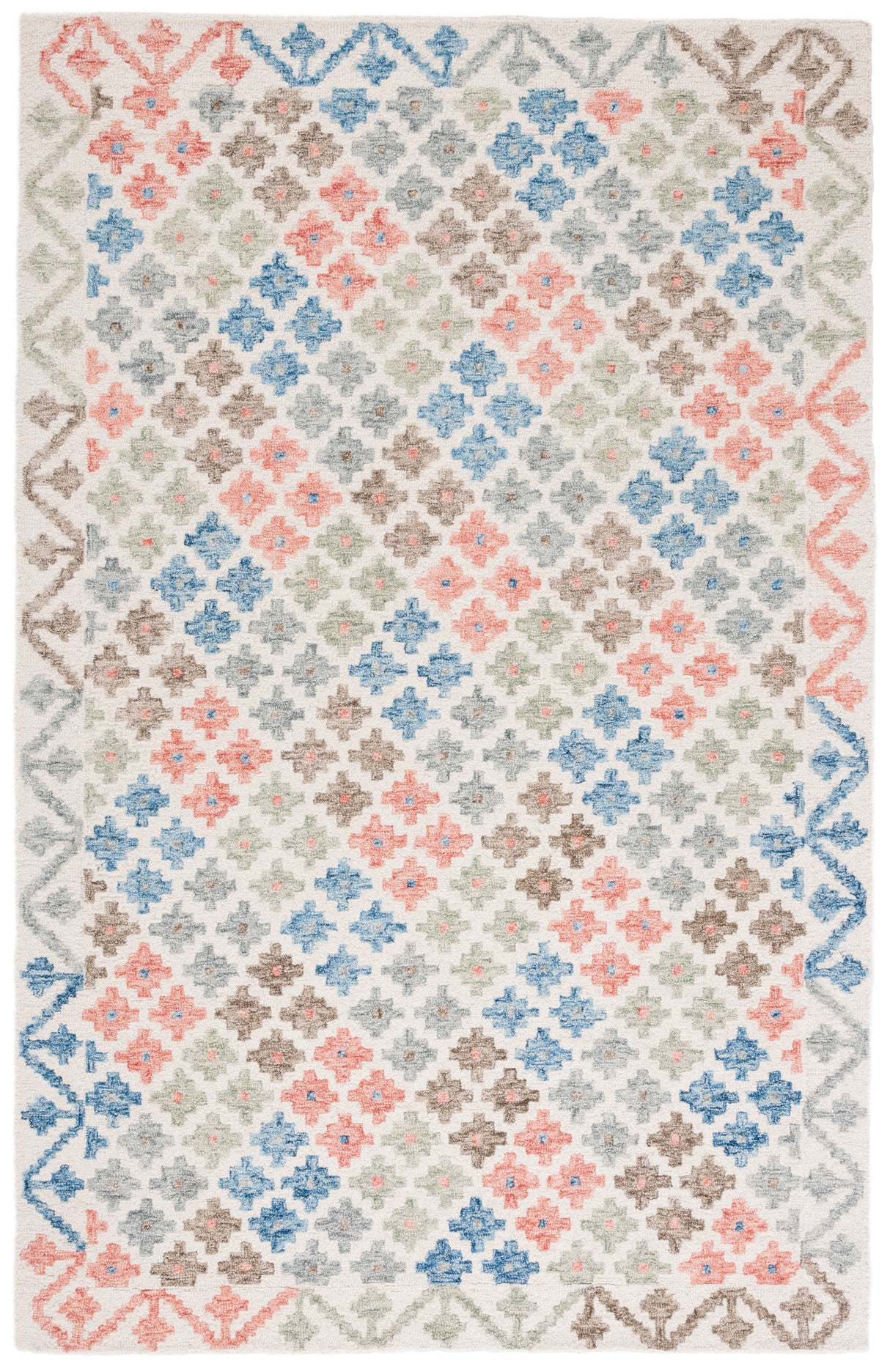 Safavieh Metro Met355M Ivory/Blue Rug.