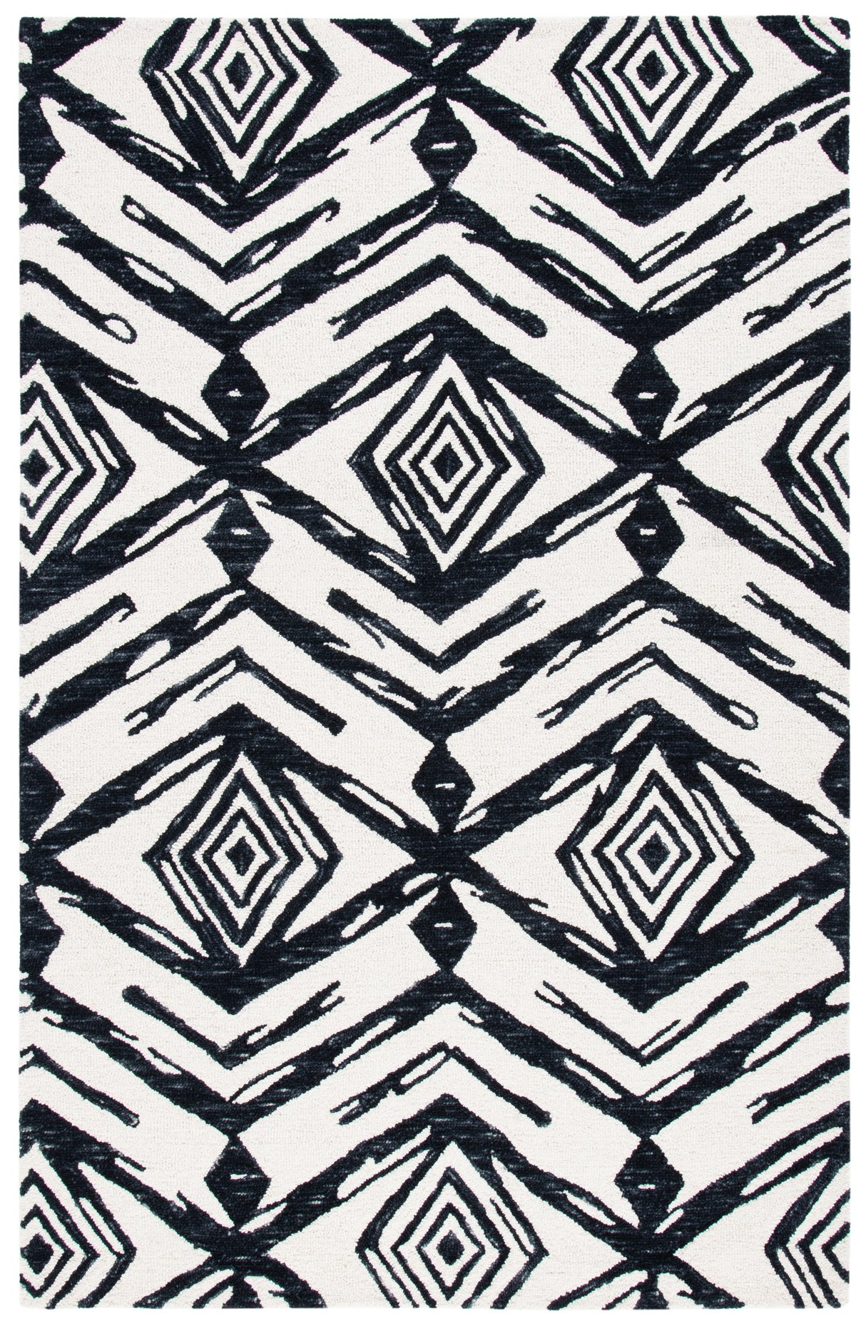 Safavieh Metro Met402Z Black/Ivory Rugs.