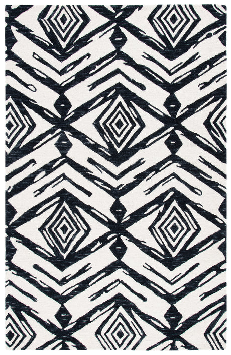 Safavieh Metro Met402Z Black/Ivory Area Rug