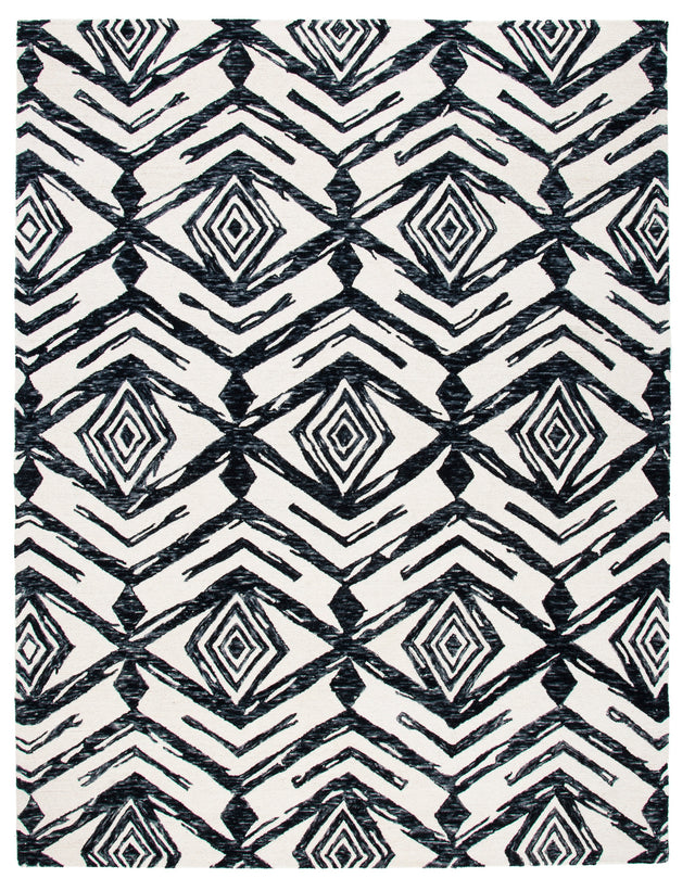 Safavieh Metro Met402Z Black/Ivory Rugs.