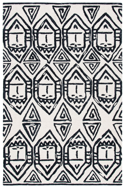 Safavieh Metro Met404Z Black/Ivory Area Rug