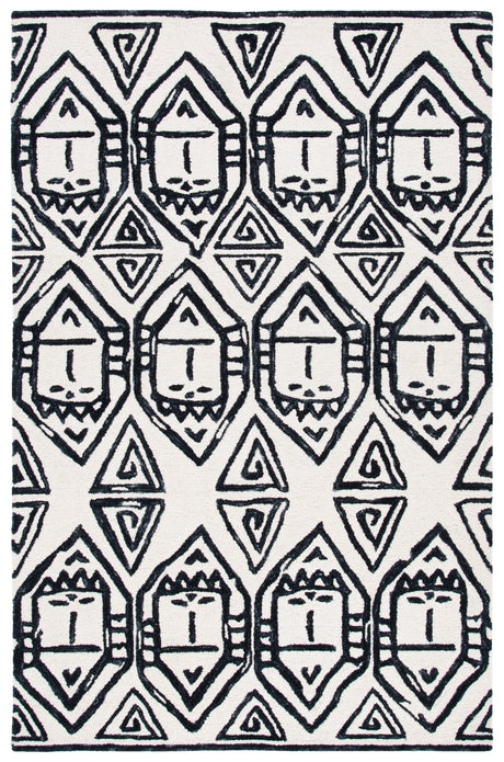 Safavieh Metro Met404Z Black/Ivory Area Rug