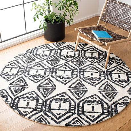 Safavieh Metro Met404Z Black/Ivory Area Rug