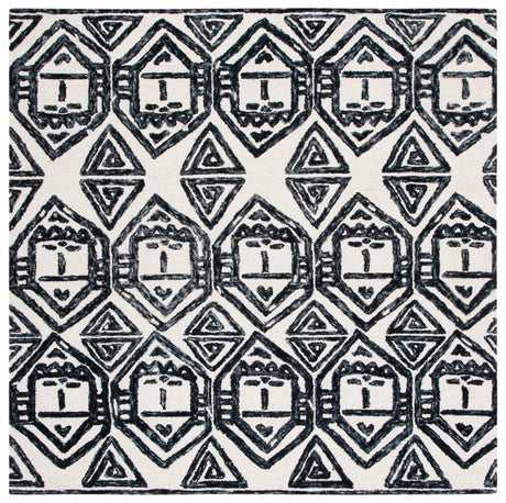 Safavieh Metro Met404Z Black/Ivory Area Rug