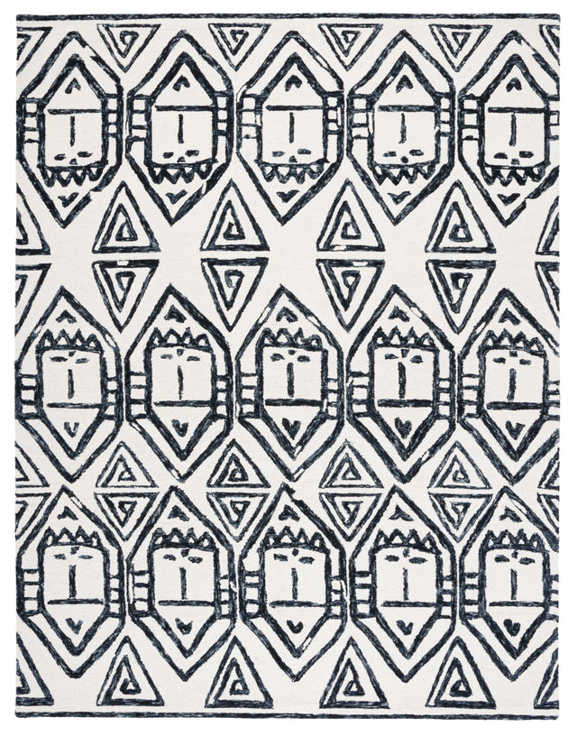 Safavieh Metro Met404Z Black/Ivory Area Rug