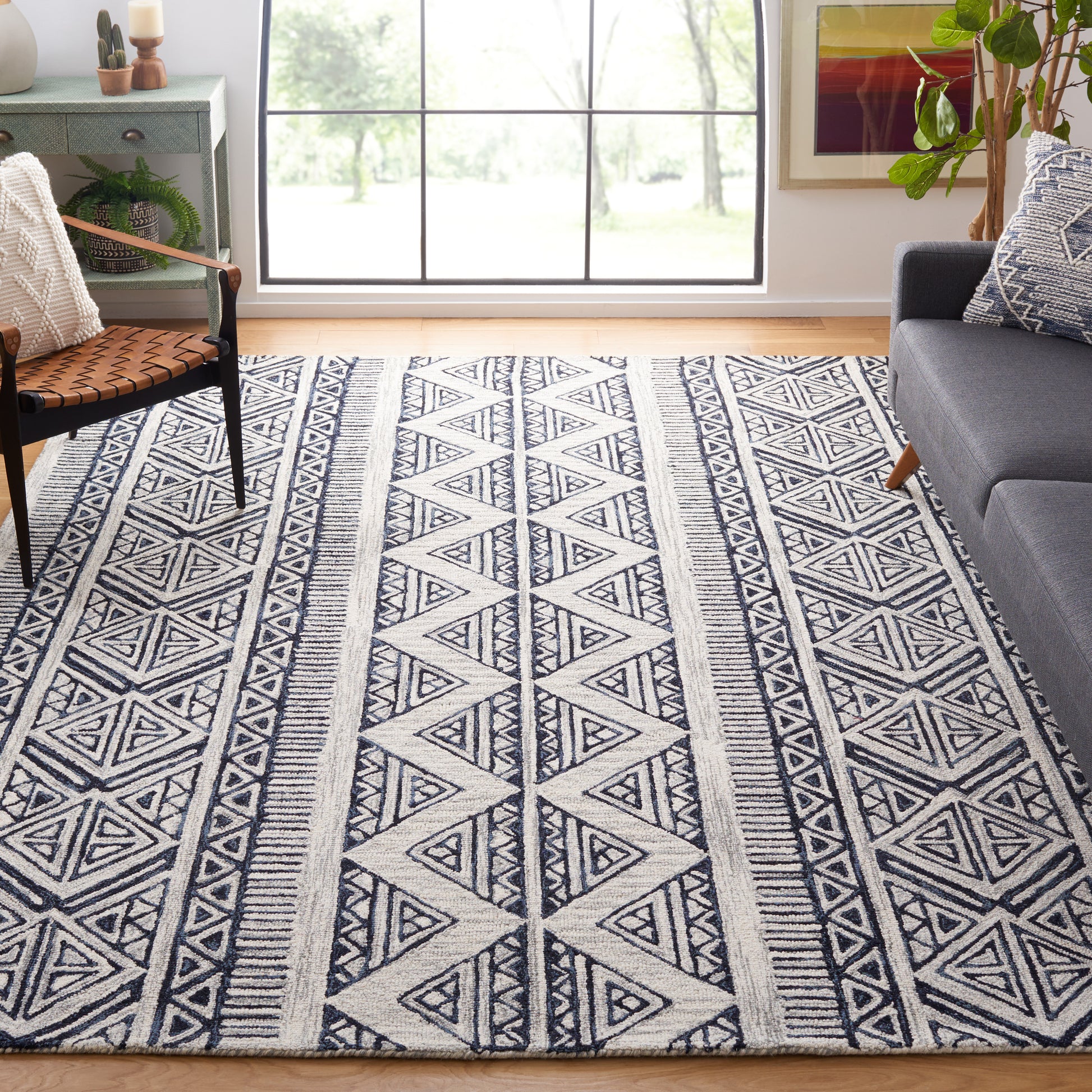 Safavieh Metro Met452M Blue/Ivory Area Rug