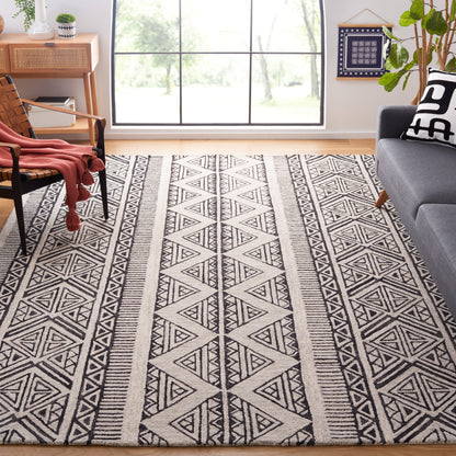 Safavieh Metro Met452Z Black/Beige Area Rug