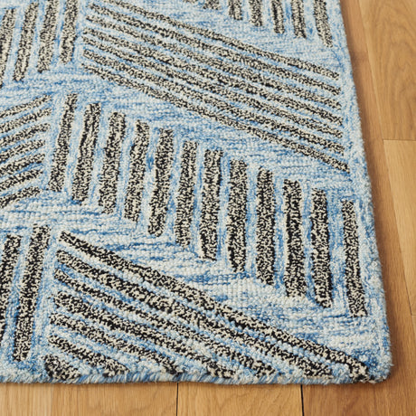 Safavieh Metro Met453M Blue/Black Rug.
