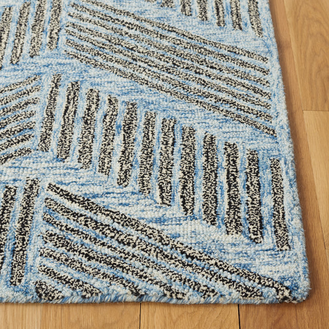 Safavieh Metro Met453M Blue/Black Rug.