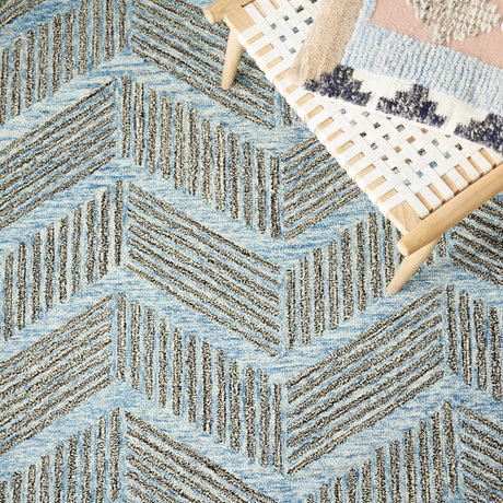 Safavieh Metro Met453M Blue/Black Rug.