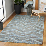 Safavieh Metro Met453M Blue/Black Rug.