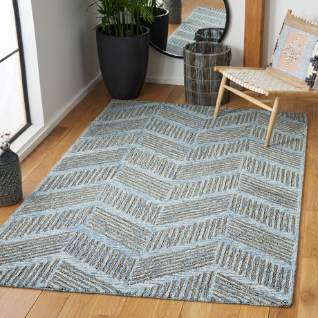 Safavieh Metro Met453M Blue/Black Rug.