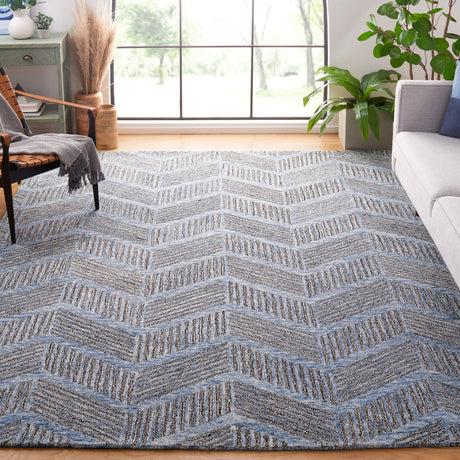 Safavieh Metro Met453M Blue/Black Rug.