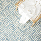 Safavieh Metro Met455L Light Blue/Ivory Rug.