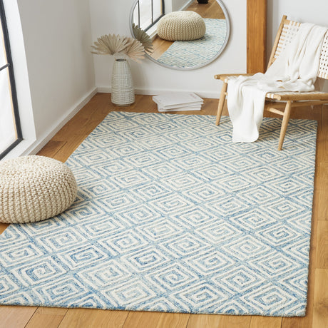 Safavieh Metro Met455L Light Blue/Ivory Rug.