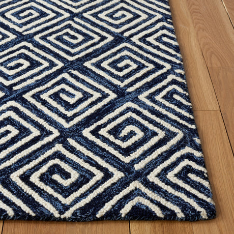 Safavieh Metro Met455N Navy/Ivory Rug.