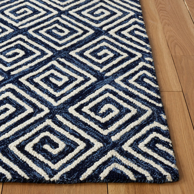 Safavieh Metro Met455N Navy/Ivory Rug.