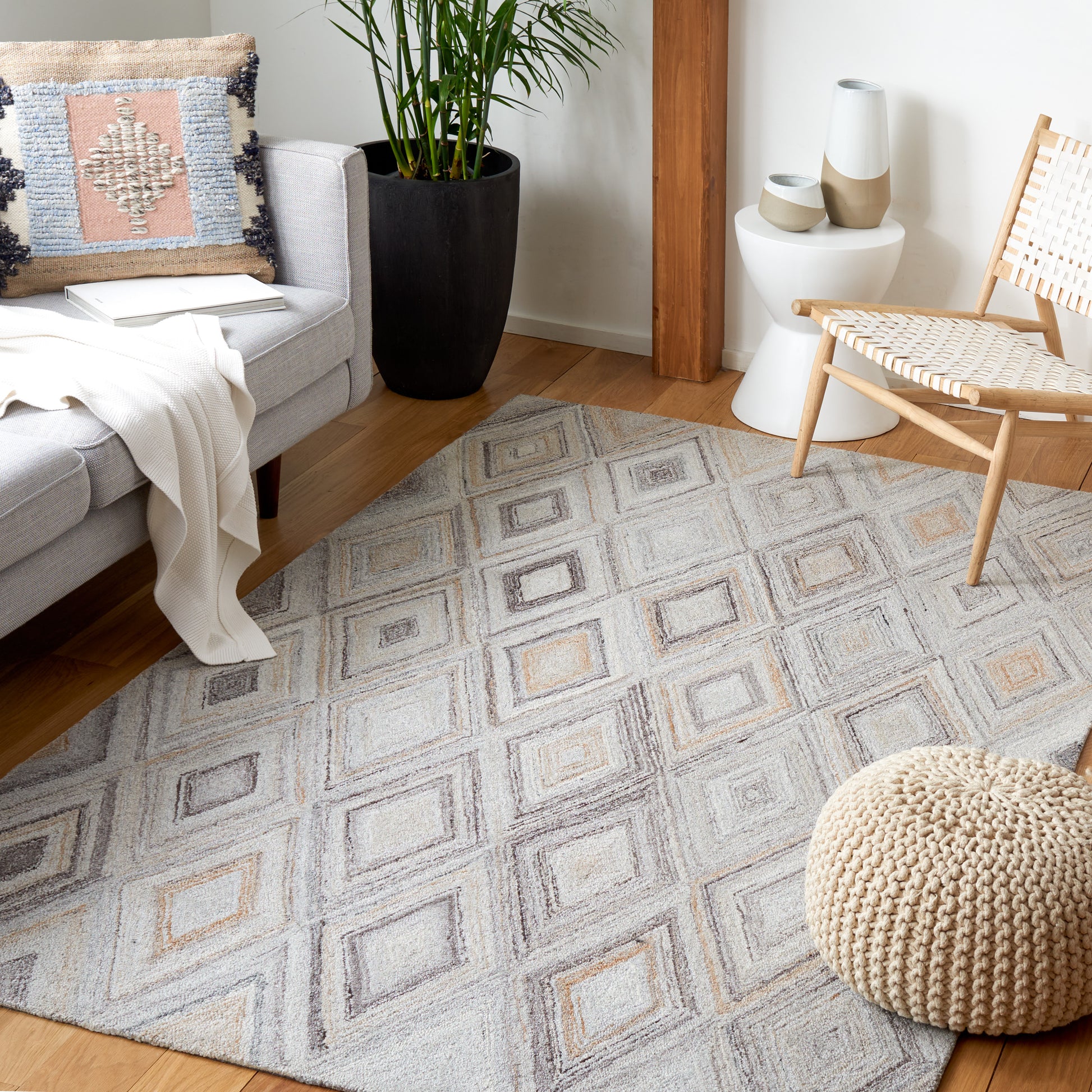 Safavieh Metro Met552F Grey/Light Brown Area Rug