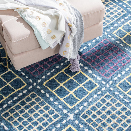 Safavieh Metro Met703M Blue/Yellow Area Rug