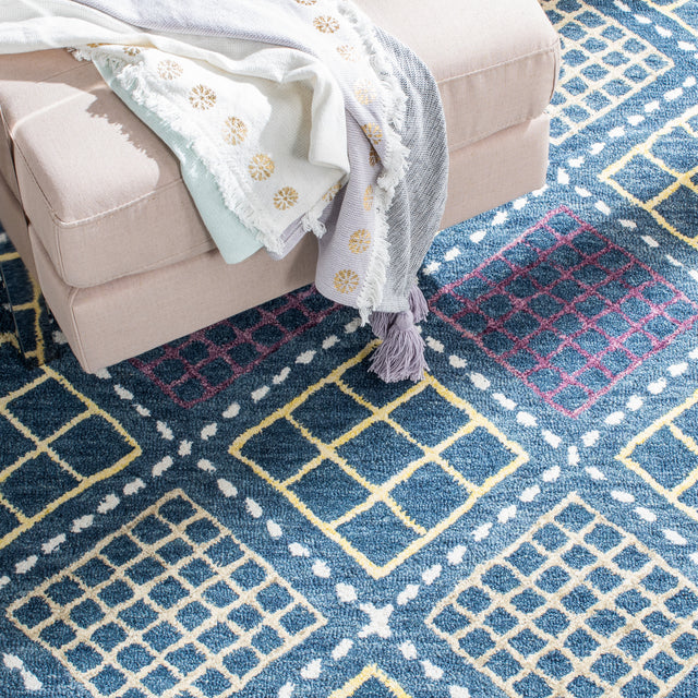 Safavieh Metro Met703M Blue/Yellow Area Rug