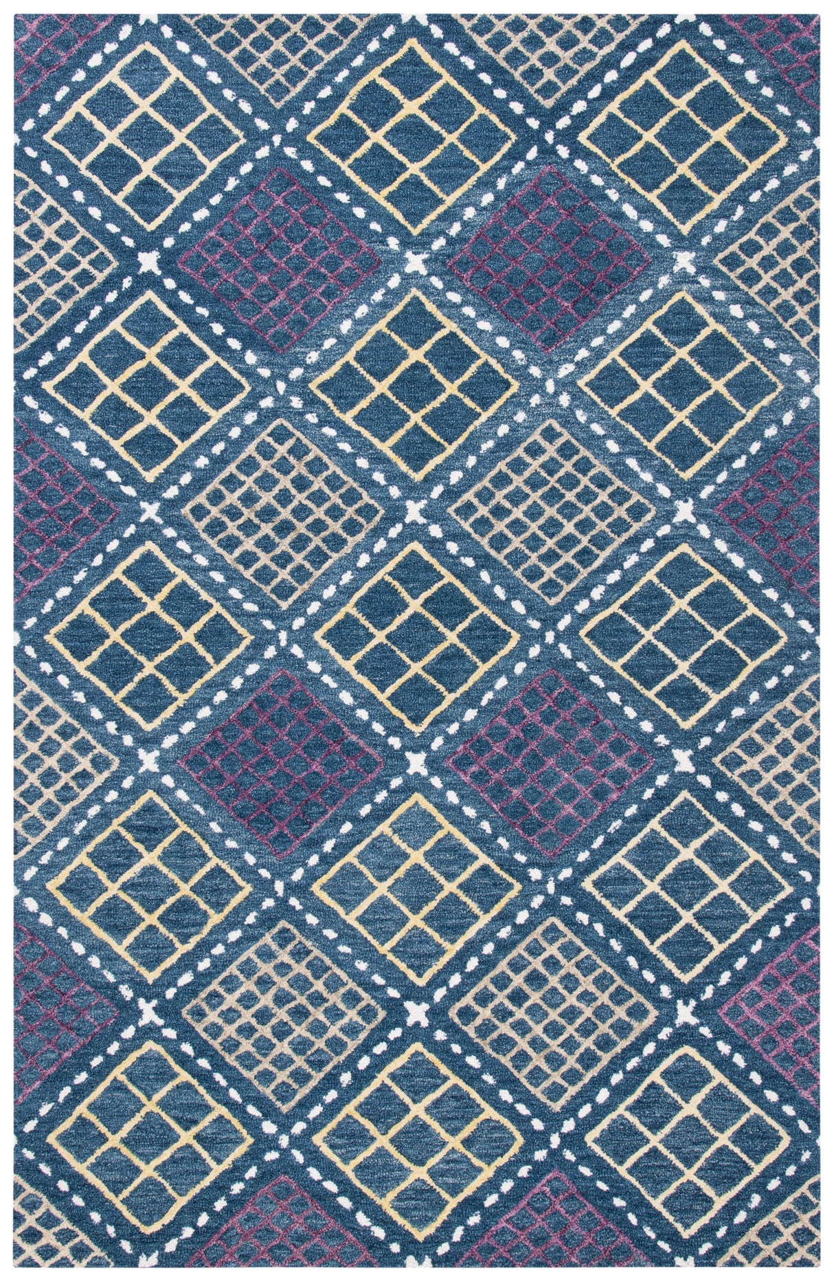 Safavieh Metro Met703M Blue/Yellow Rugs.