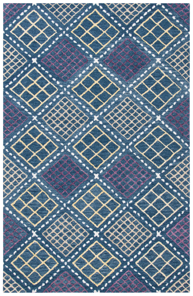 Safavieh Metro Met703M Blue/Yellow Area Rug