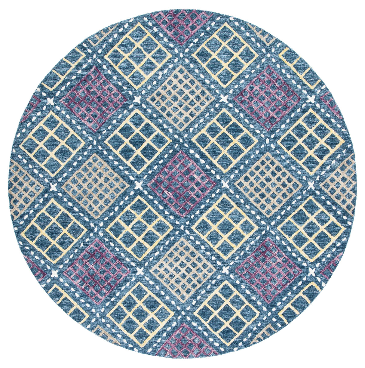 Safavieh Metro Met703M Blue/Yellow Rugs.