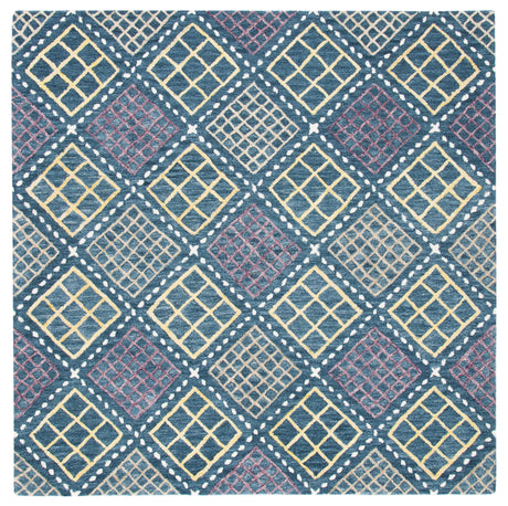 Safavieh Metro Met703M Blue/Yellow Area Rug