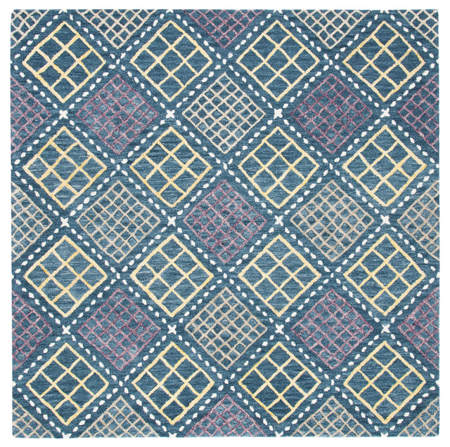 Safavieh Metro Met703M Blue/Yellow Area Rug