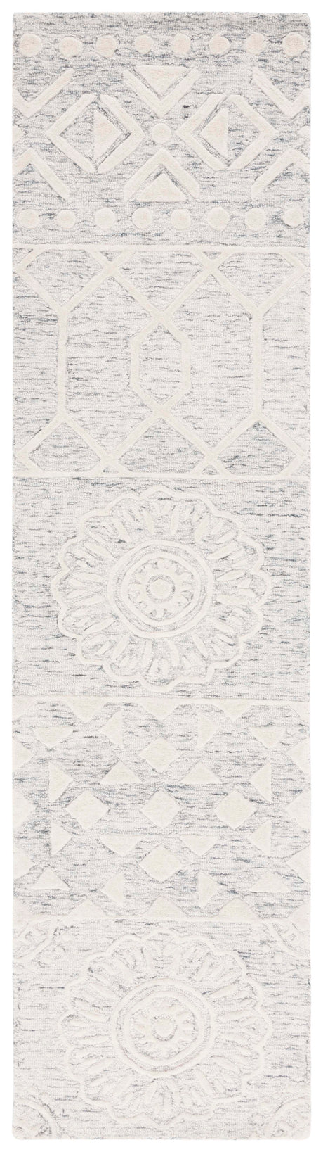 Safavieh Metro Met855F Silver/Ivory Rug.