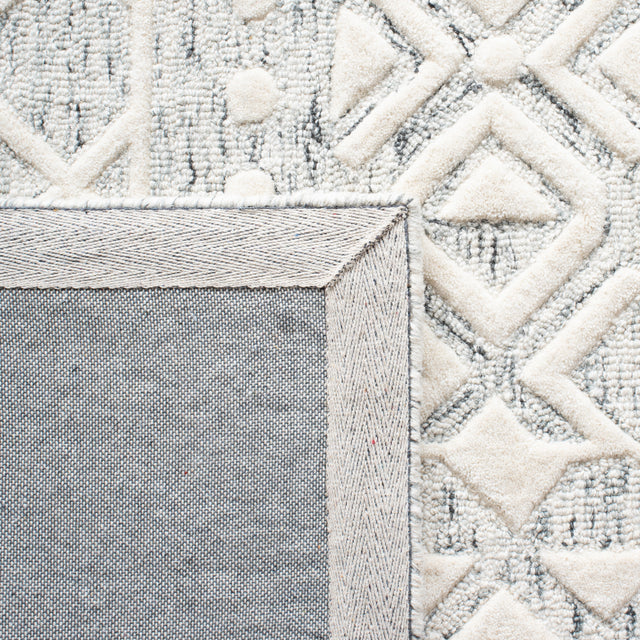 Safavieh Metro Met855F Silver/Ivory Rug.