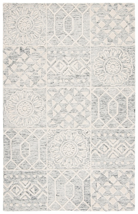 Safavieh Metro Met855F Silver/Ivory Rug.