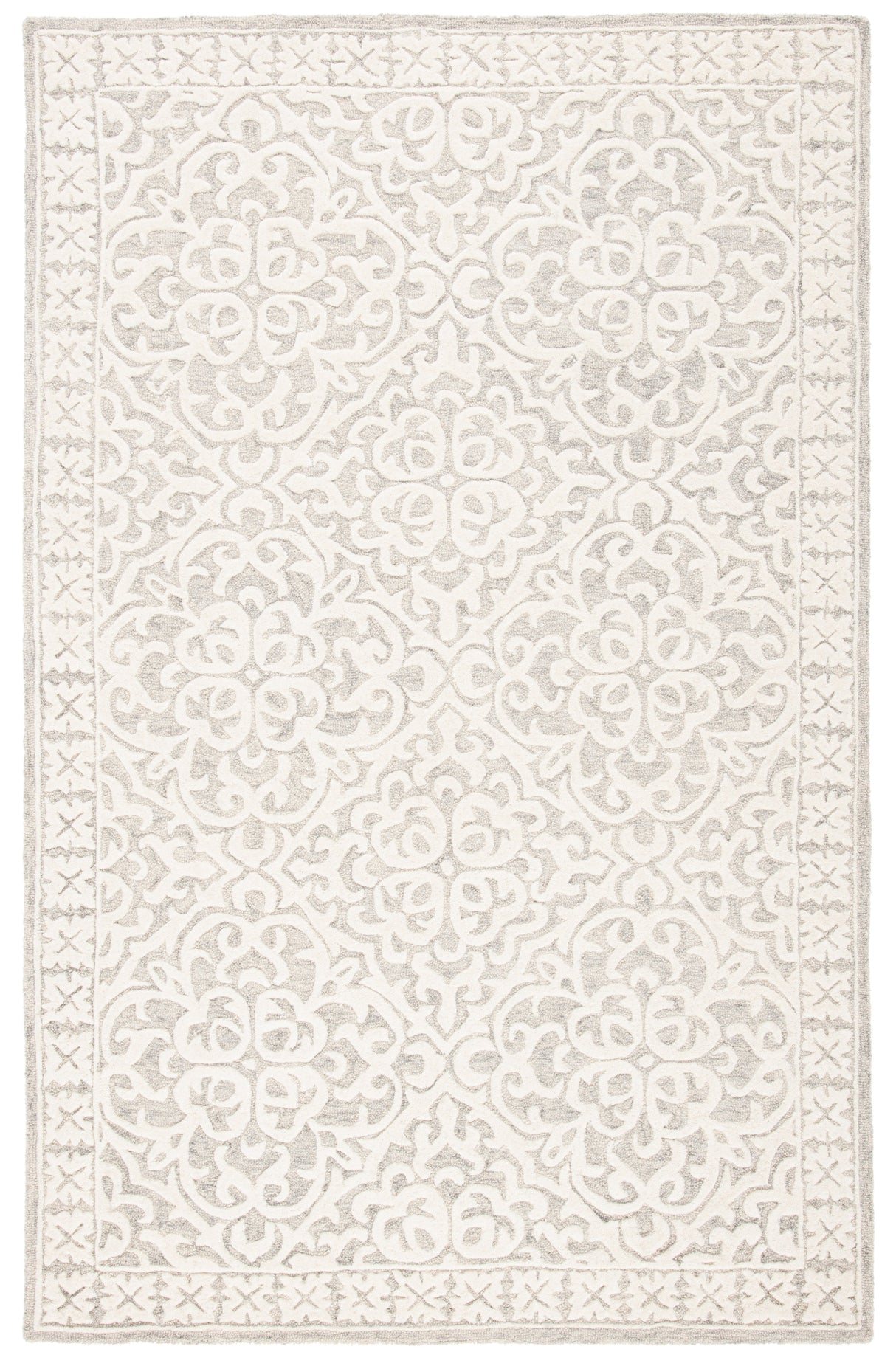 Safavieh Metro Met857G Grey/Ivory Rug.